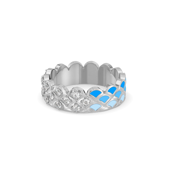 Lukson Blue Haze Lab Grown Diamond Eternity Ring for Women