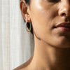 Green Glow Huggie - Lab Diamond and Emerald Earrings