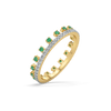 Lukson Green Glow Lab Grown Diamond and Emerald Eternity Ring