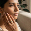 Green Glow - Lab Diamond and Emerald Eternity Ring