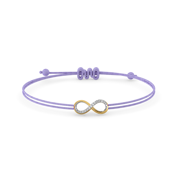 Tie of Infinity 18kt Gold Vermeil – Lab Grown Diamond BFF Bracelet - Lukson