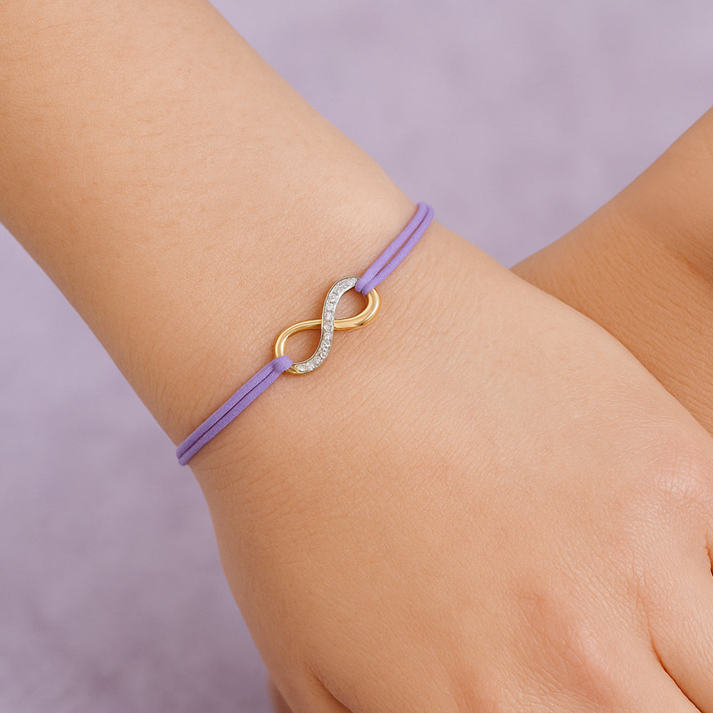 Tie of Infinity – Lab Diamond BFF Bracelet