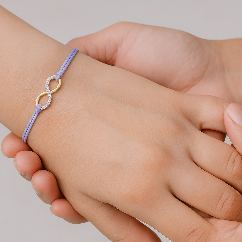 Tie of Infinity – Lab Diamond BFF Bracelet