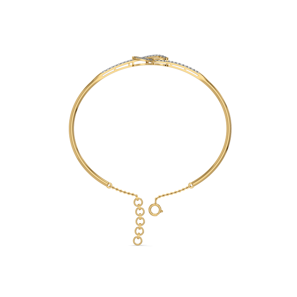 Tied in Gold – Lab Diamond Bangle