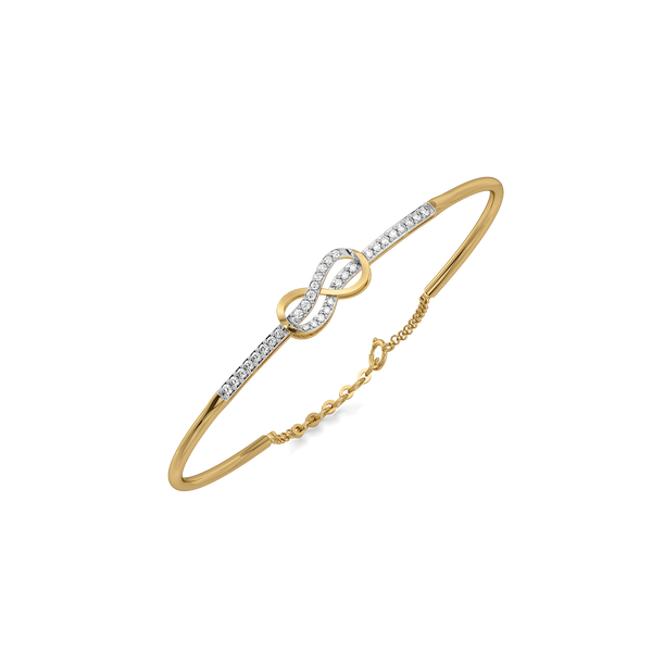 Tied in Gold – Lab Diamond Bangle