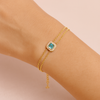 Coastal Calm - Lab Grown Diamond Aquamarine Bracelet - Lukson