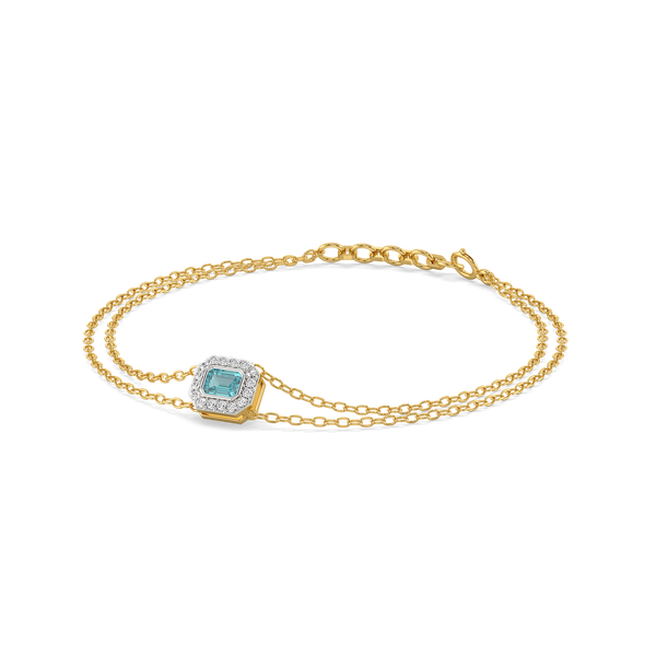 Lukson Coastal Calm - Lab Grown Diamond Aquamarine Bracelet