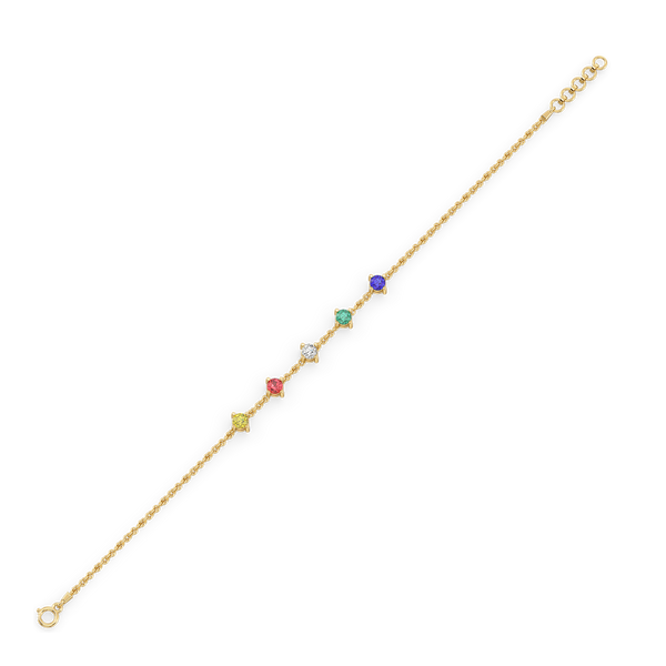 Color-Coded Monica – Lab Diamond Bracelet
