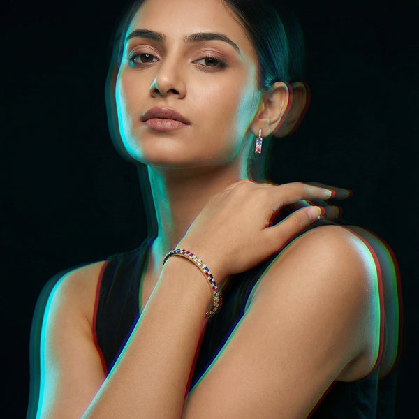 Colour Glitch - Lab Diamond Bangle