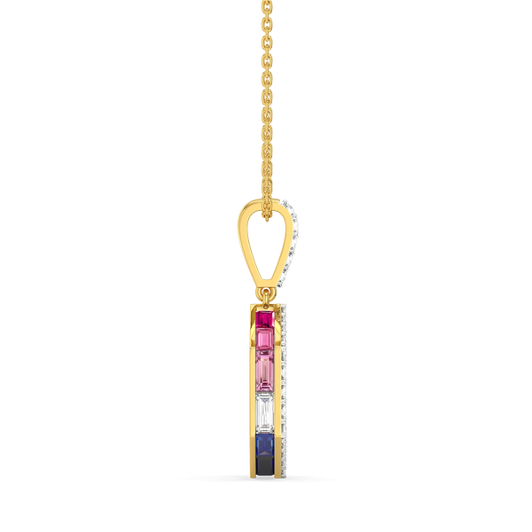 Offbeat Edge - Lab Diamond Pendant