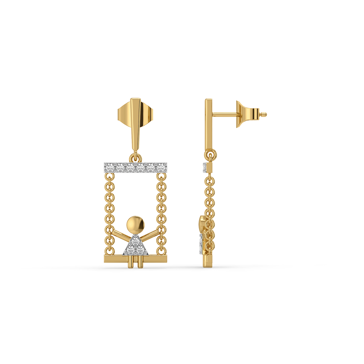 Little Swing - Lab Diamond Drop Earrings