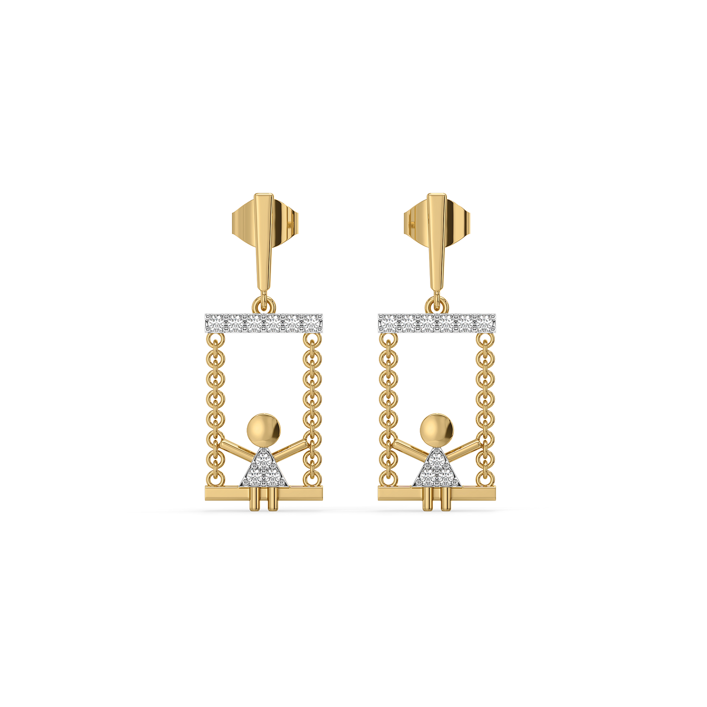 Little Swing - Lab Diamond Drop Earrings