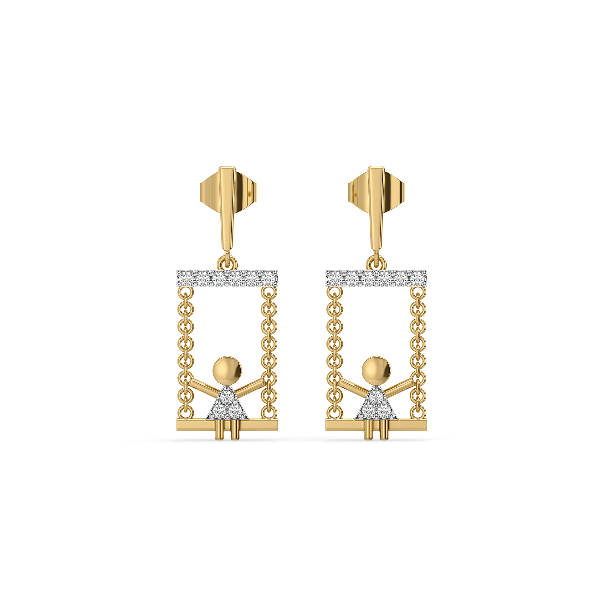 Little Swing - Lab Diamond Drop Earrings
