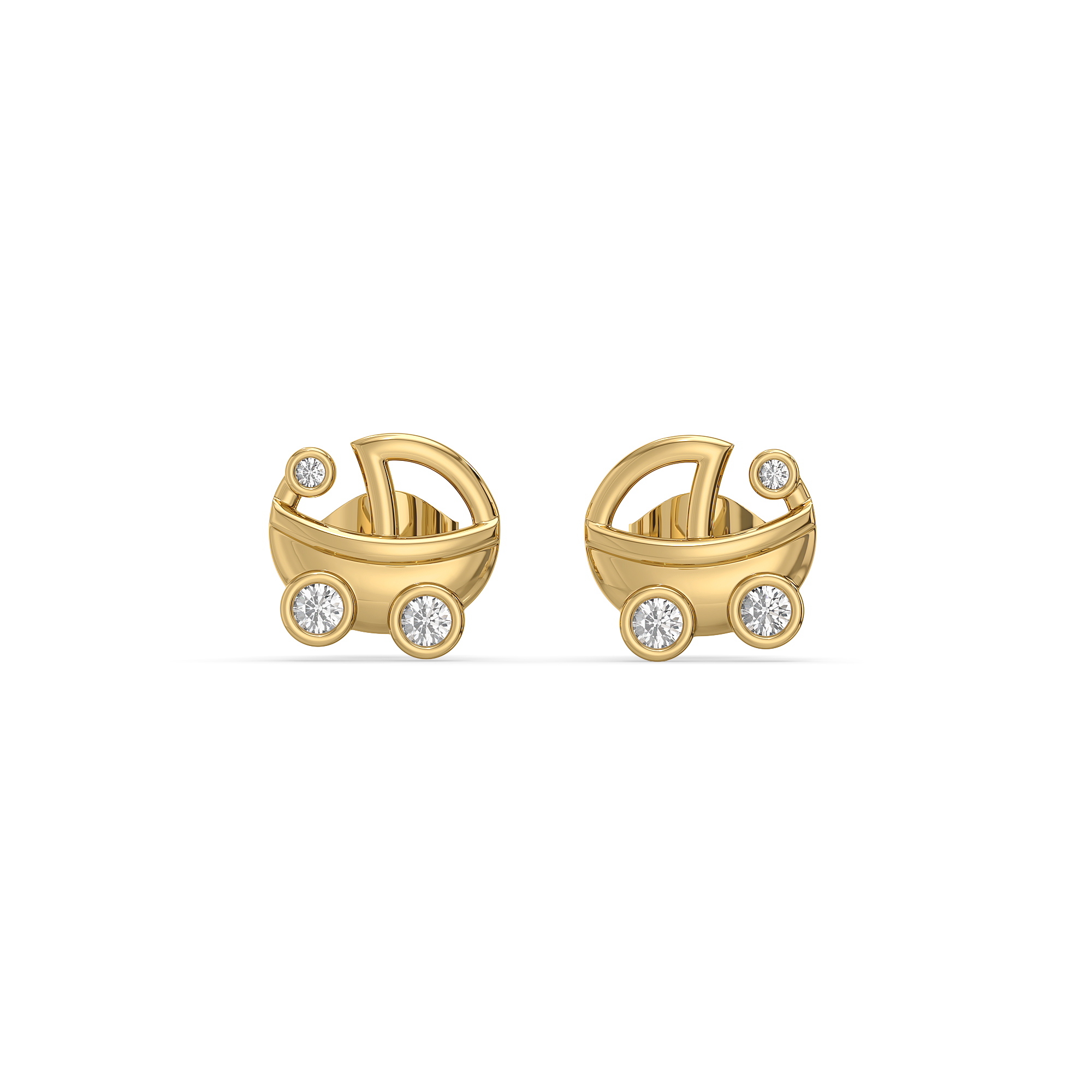 Cradle Glow - Lab Diamond Stud Earrings