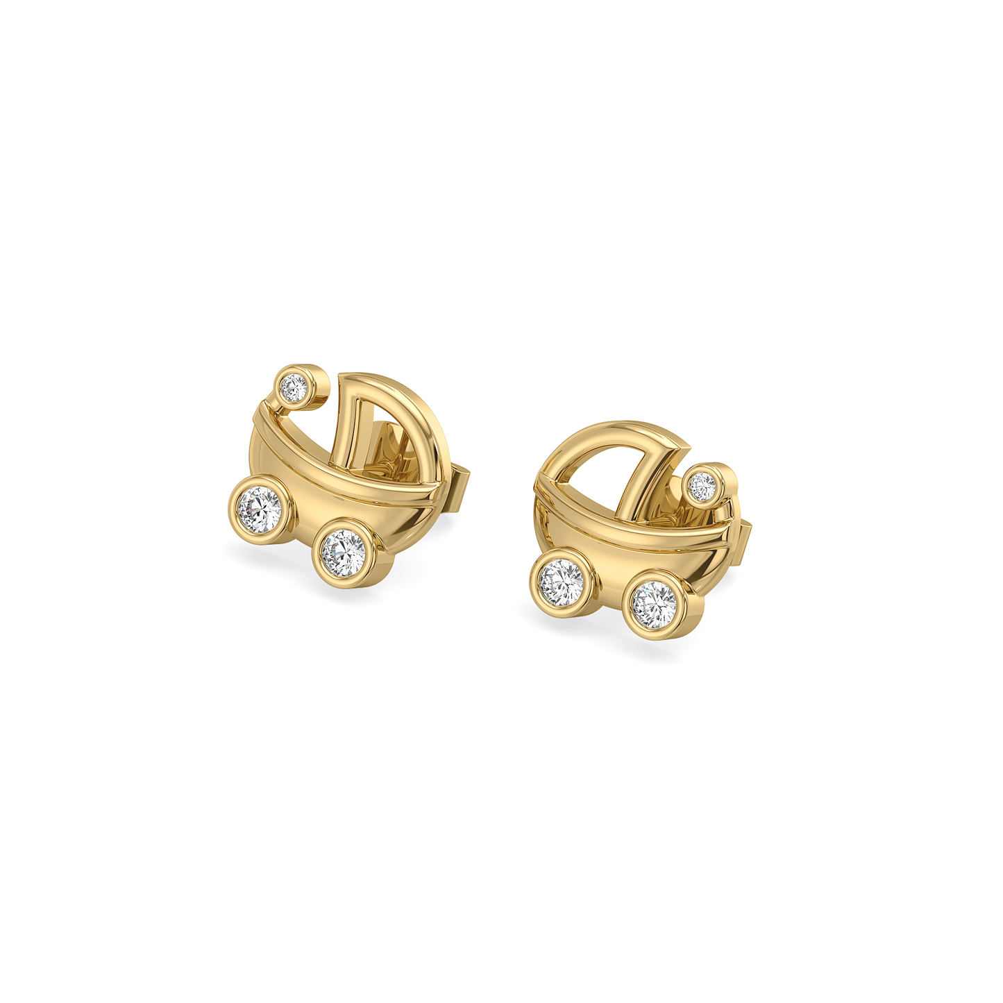 Cradle Glow - Lab Diamond Stud Earrings