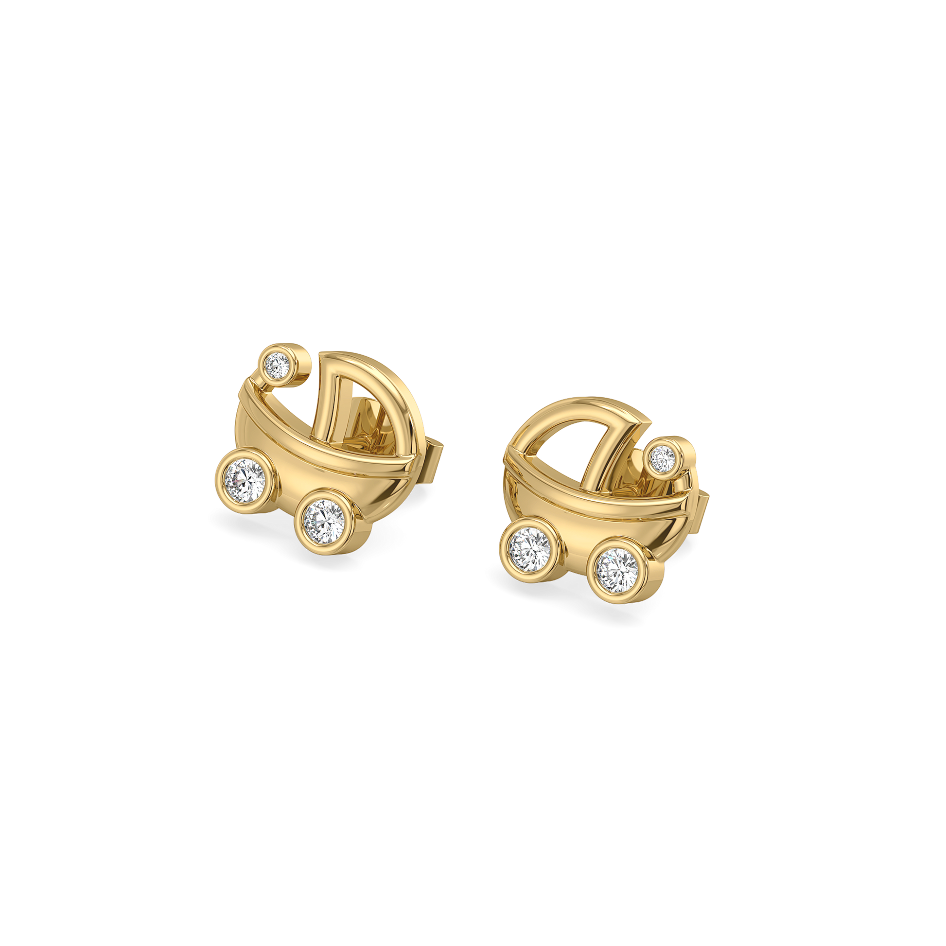 Cradle Glow - Lab Diamond Stud Earrings