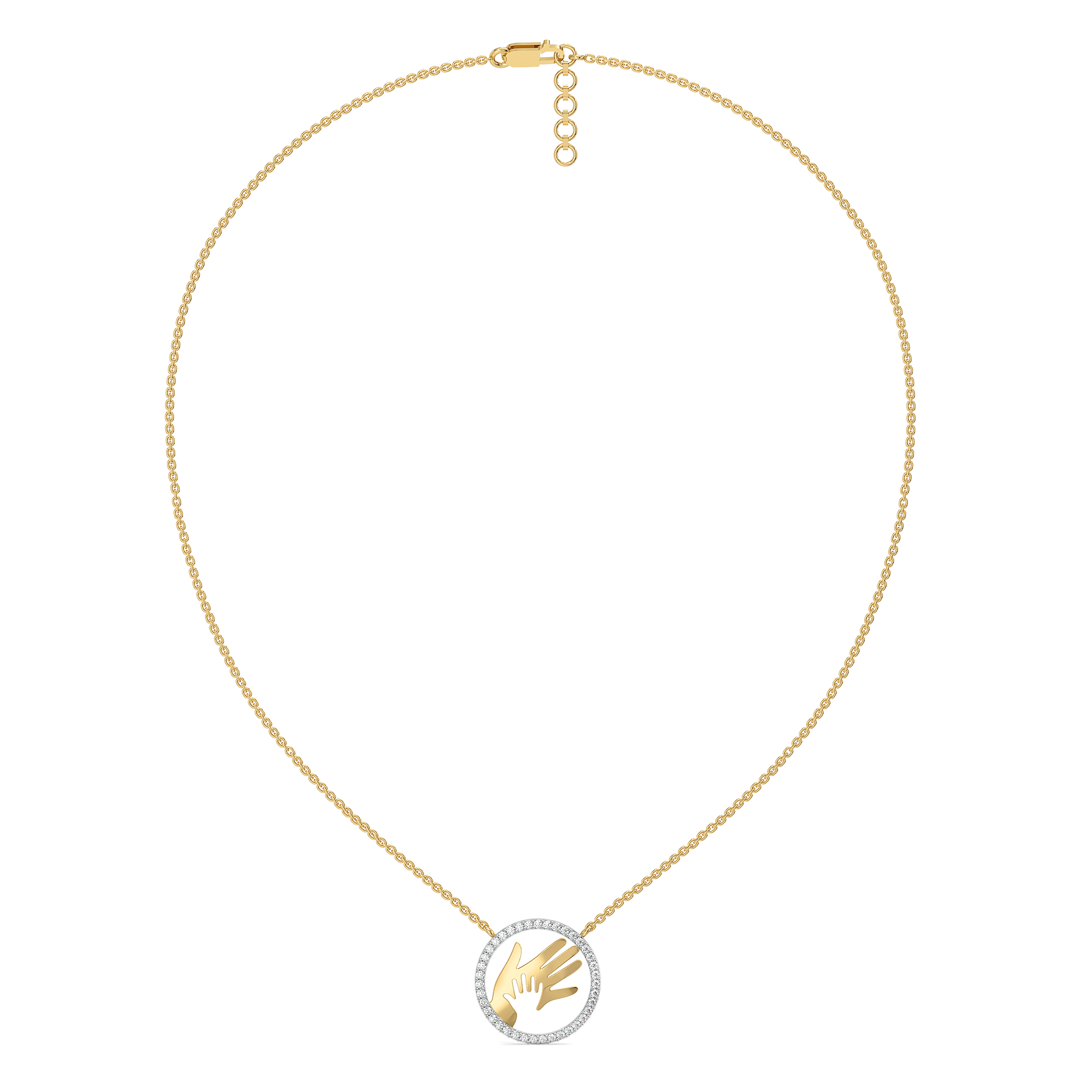 Hand in Hand - Lab Diamond Necklace