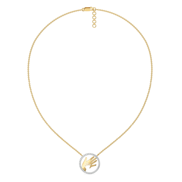 Hand in Hand - Lab Grown Diamond Necklace for Women - Lukson