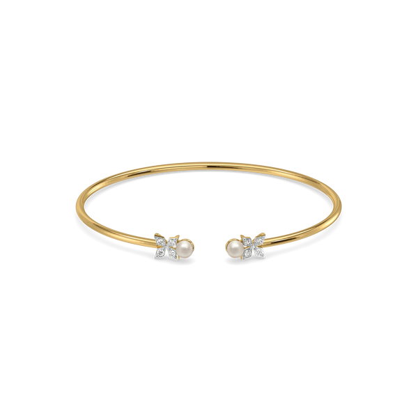 Winter Pearls - Lab Diamond Bangle