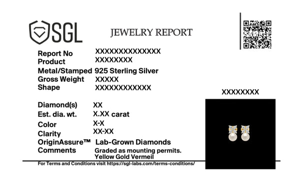 Winter Pearls - Lab Diamond Stud Earrings