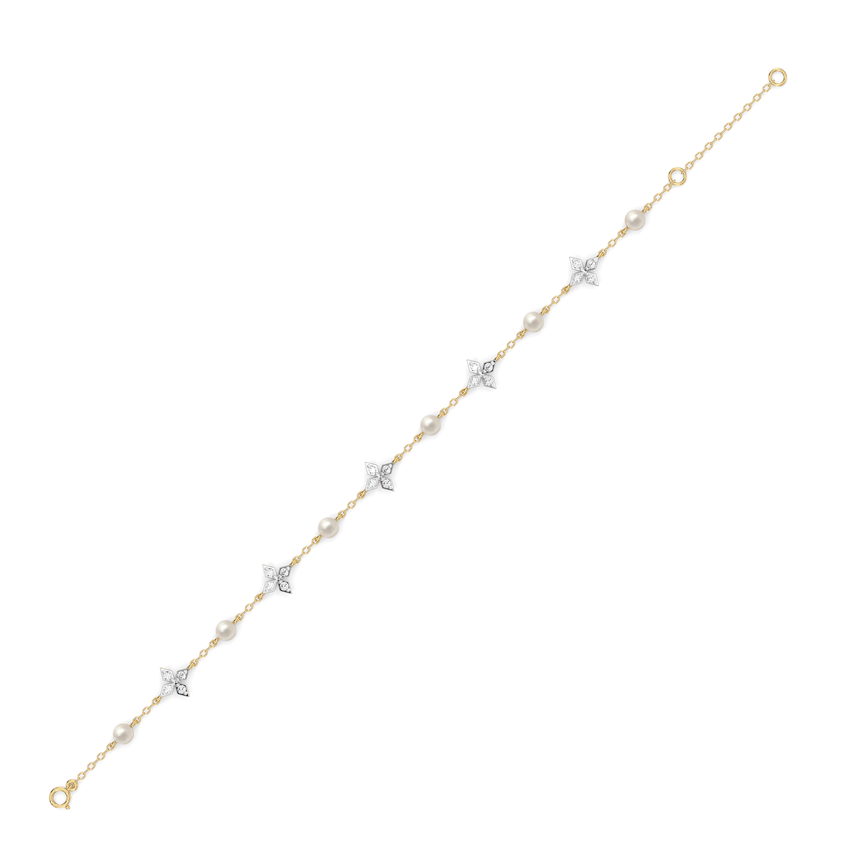 Crystal Pearls - Lab Diamond Bracelet