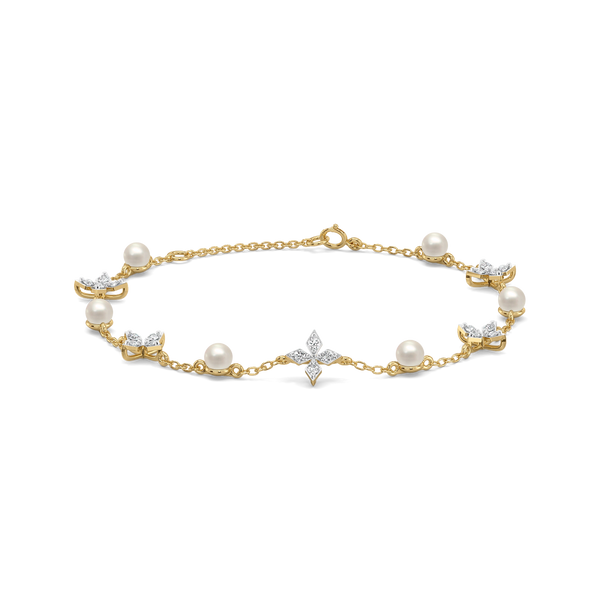 Crystal Pearls - Lab Grown Diamond Bracelet - Lukson
