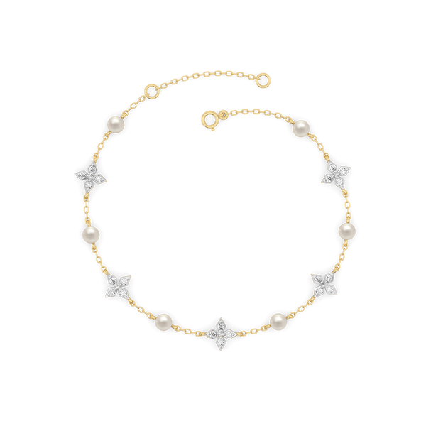 Crystal Pearls - Lab Grown Diamond Bracelet for Women - Lukson