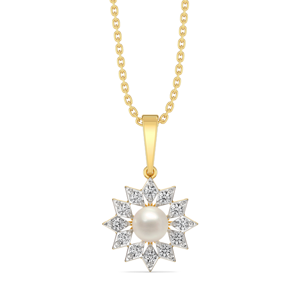Crystal Pearls - Lab Diamond Pendant