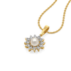 Crystal Pearls - Lab Diamond Pendant