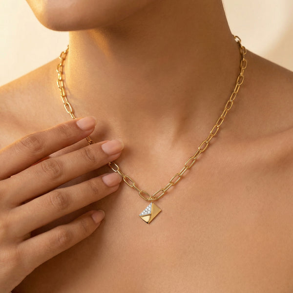 Secret Note - Lab Grown Diamond Necklace - Lukson