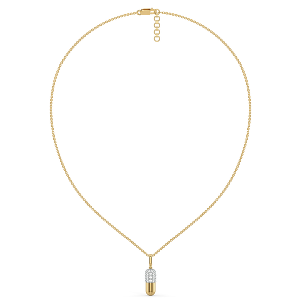 Love Capsule - 18kt Gold Vermeil Lab Grown Diamond Necklace - Lukson