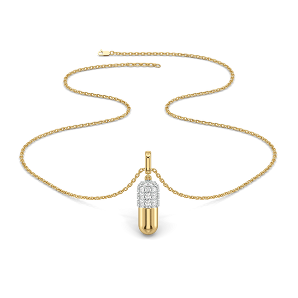 Love Capsule - Lab Grown Diamond Necklace Online- Lukson