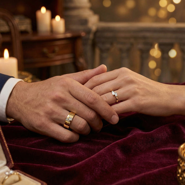 Parallel Promise Lab Grown Diamond Couple Band Rings - Lukson