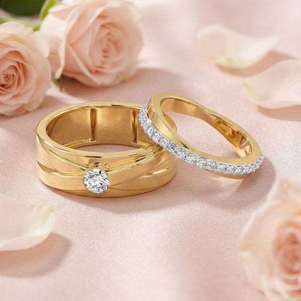 Lukson Classic Lab Grown Diamond Couple Band Rings