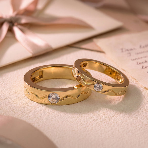 Rhythm of Love Lab Grown Diamond Couple Rings - Lukson
