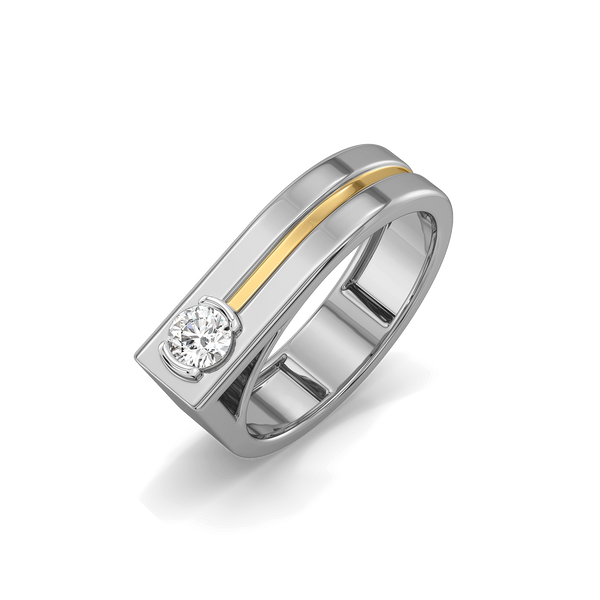 Lukson Dual Line Vow Lab Grown Diamond Rings for Valentine