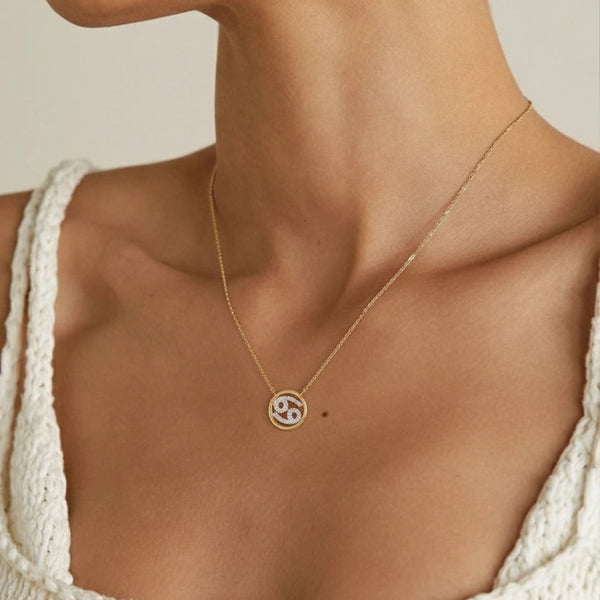 Cancer Moon - Lab Grown Diamond Necklace - Lukson