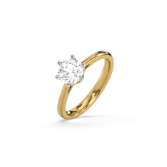 Golden Radiance - Lab Diamond Solitaire Ring
