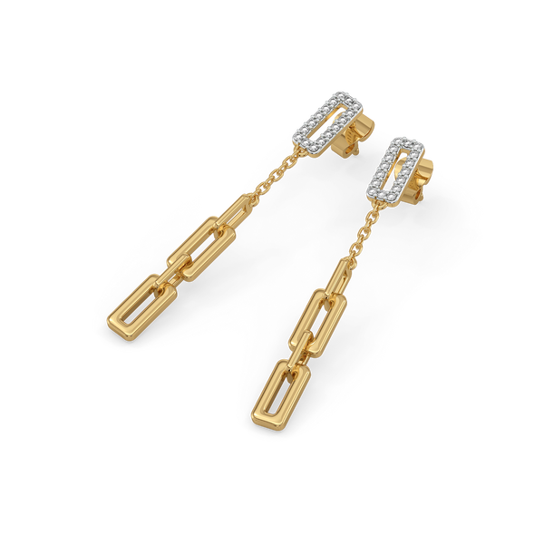 Linkin' It Up Lab Diamond Drop Earrings | Lukson