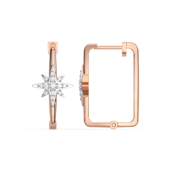 Northstar Lukson lab grown diamond hoops earrings