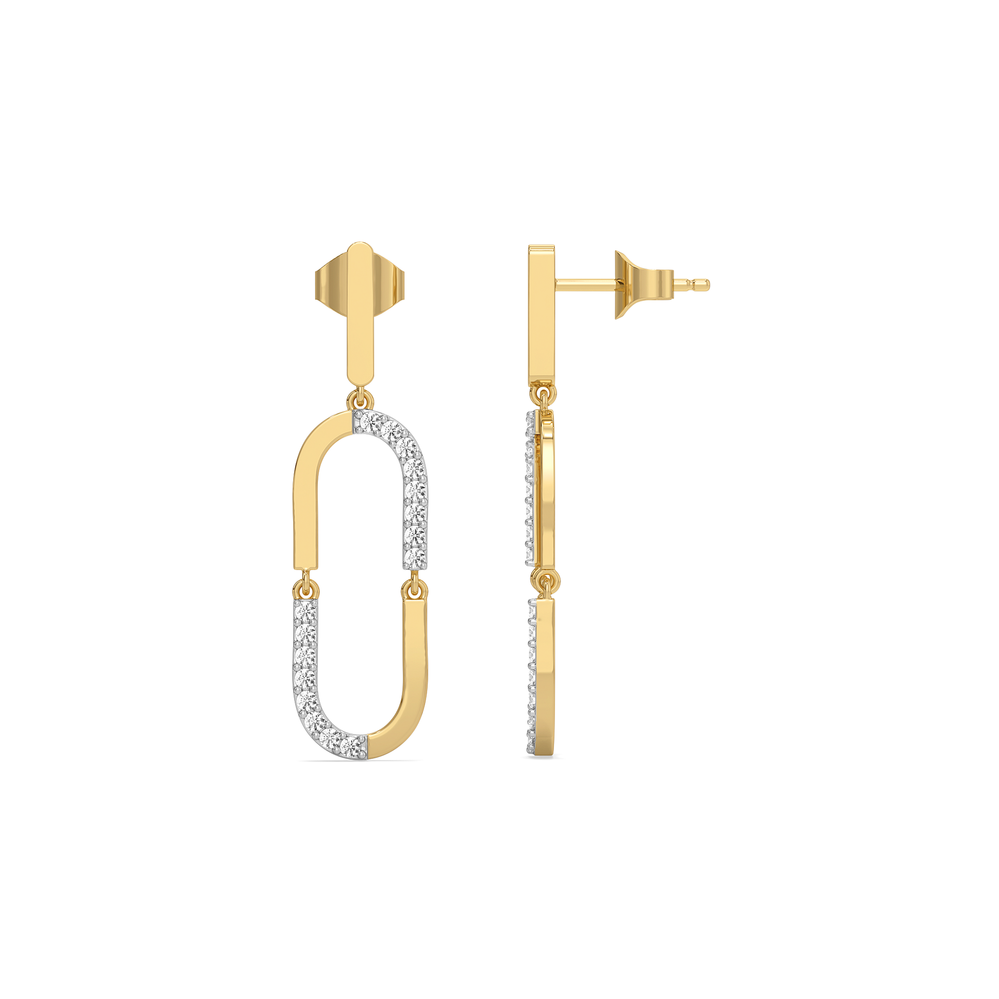 Lustre Loop - 18kt Gold Vermeil Lab Grown Diamond Drop Earrings