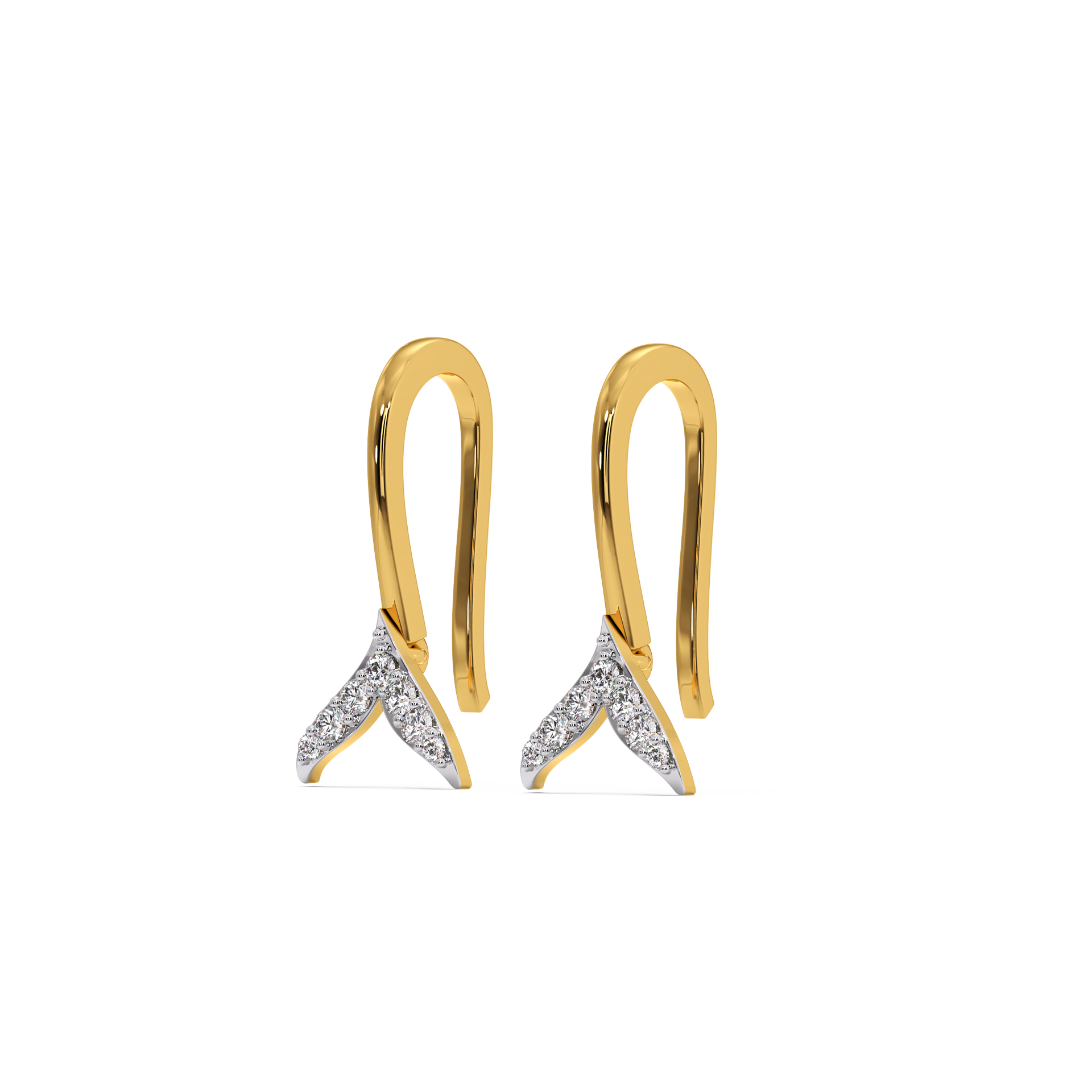 Ocean's Whisper Drop - 18kt Gold Vermeil Lab Grown Diamond Earrings