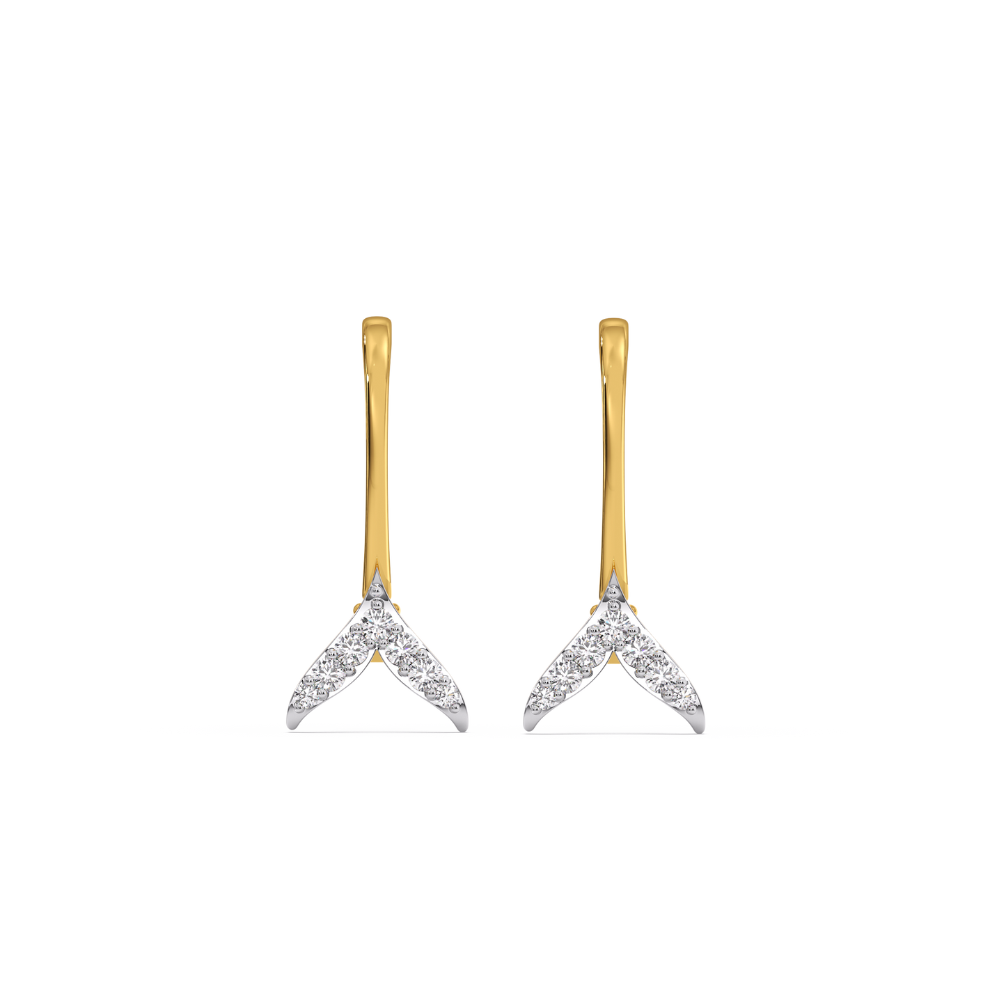 Ocean's Whisper Drop - 18kt Gold Vermeil Lab Grown Diamond Earrings