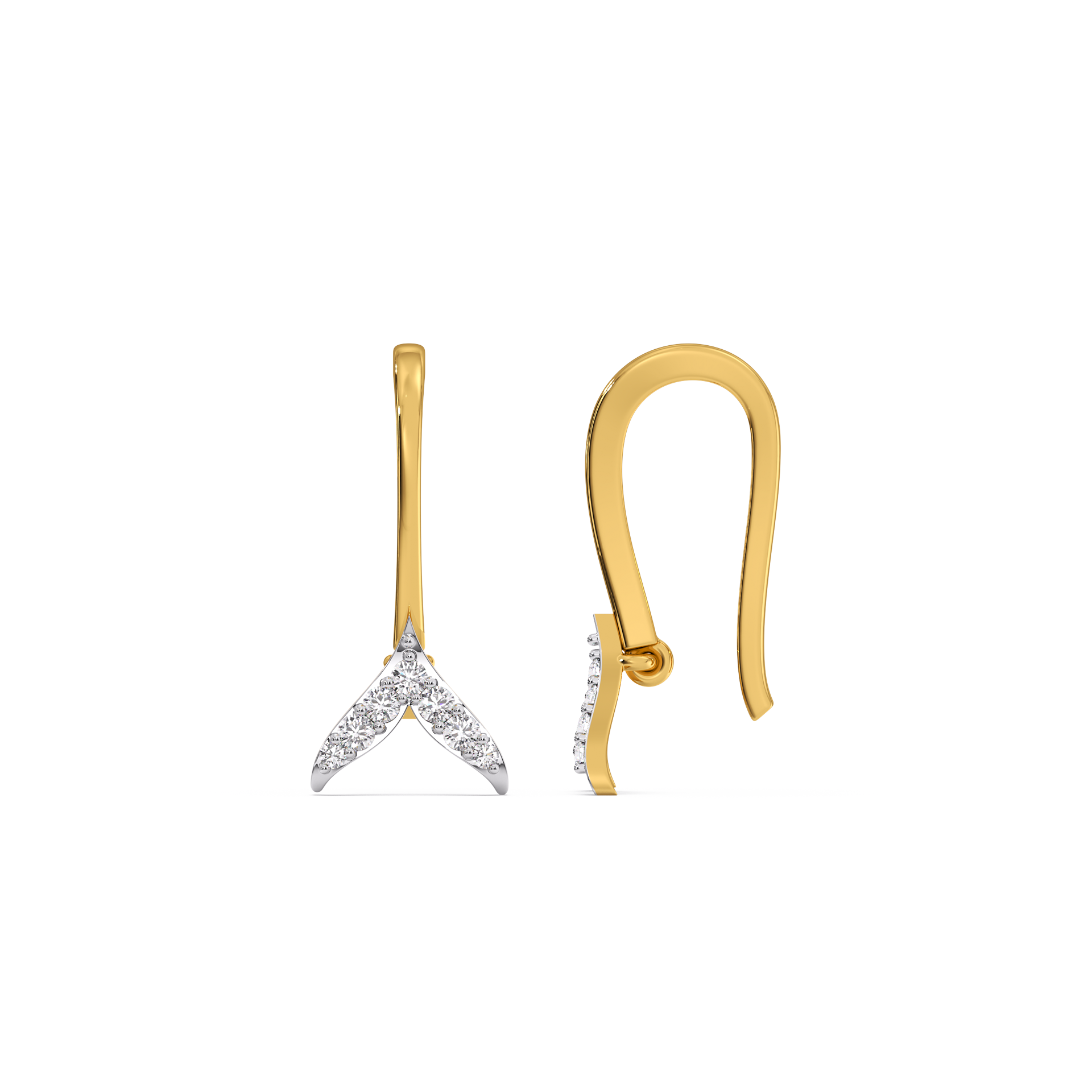 Ocean's Whisper Drop - 18kt Gold Vermeil Lab Grown Diamond Earrings