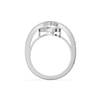 Overlaced in Pear Pure Gold Lab Diamond Solitaire Ring - Top View
