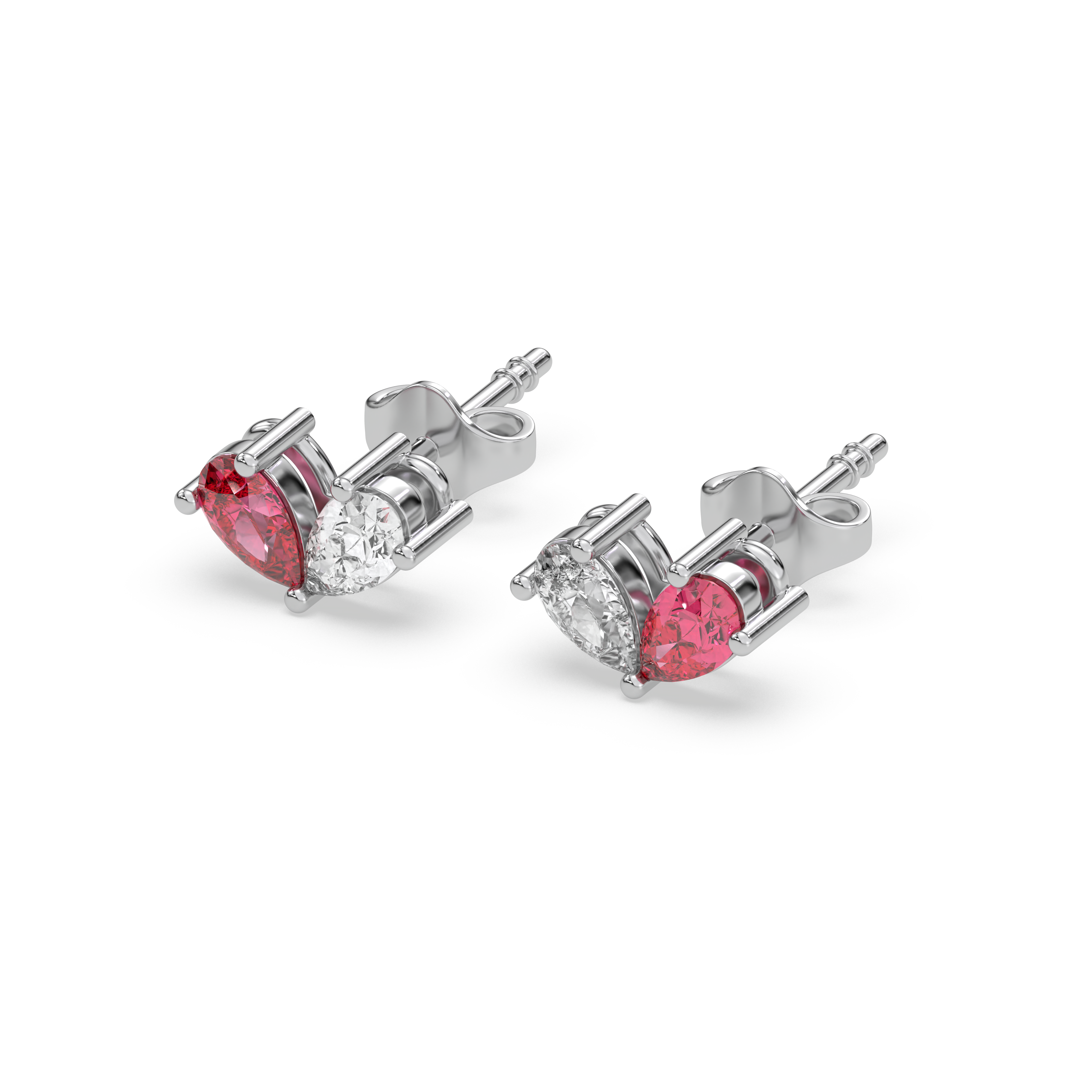 Scarlet Whisper - Lab Diamond Stud Earrings