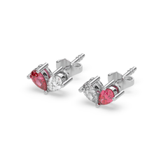 Scarlet Whisper - Lab Diamond Stud Earrings