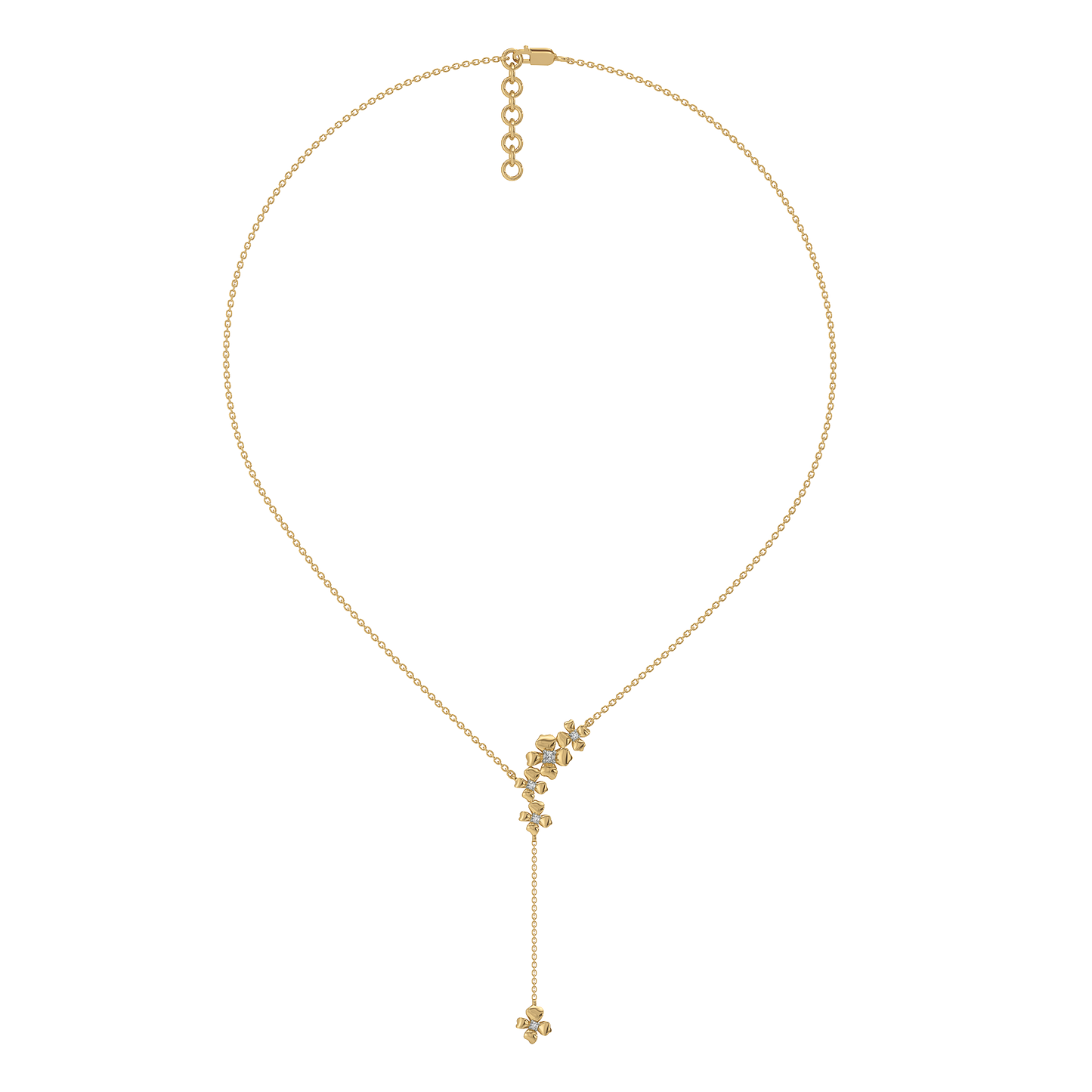 Petal Play Lariat Necklace 18kt Gold Vermeil