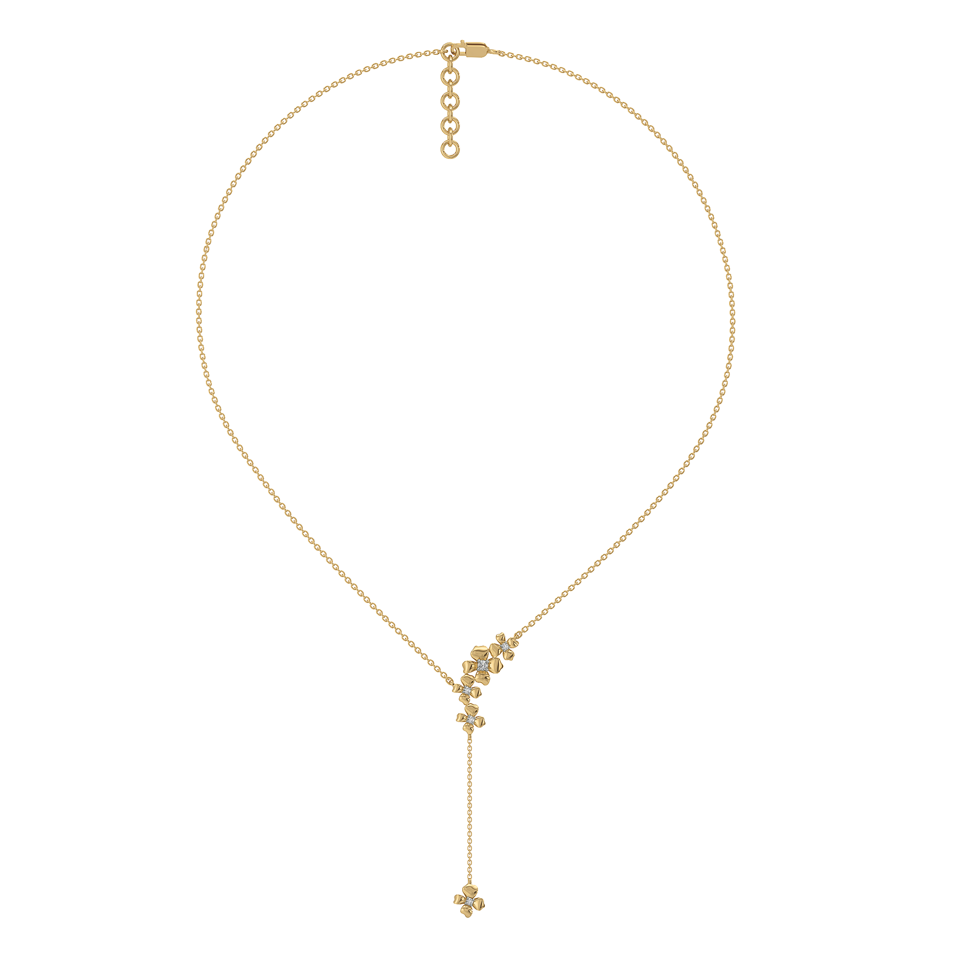 Petal Play Lariat Necklace 18kt Gold Vermeil