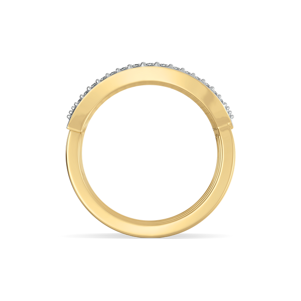 Lukson Quartre Row Cocktail 18kt Gold Vermeil Lab Grown Diamond Ring